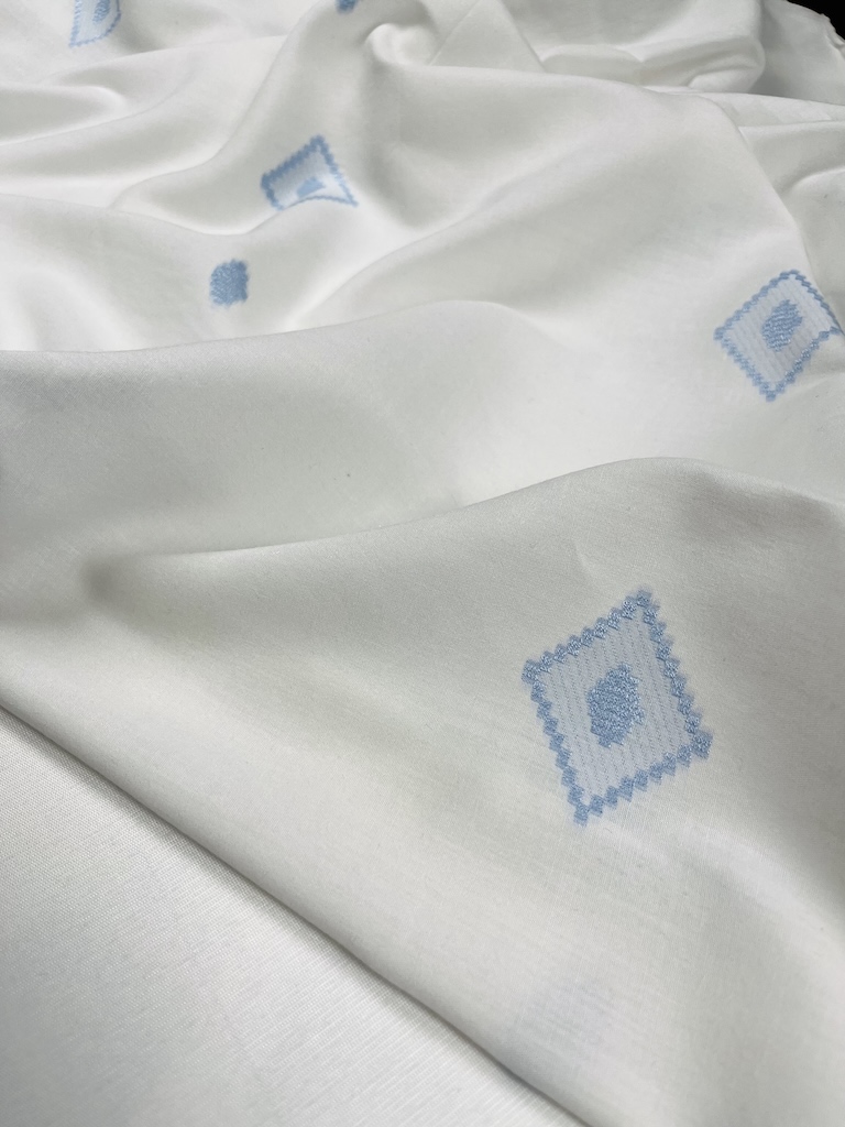 115020 12.55 پارچه وال گلدوزی Skyline Diamond Voile - Image 1