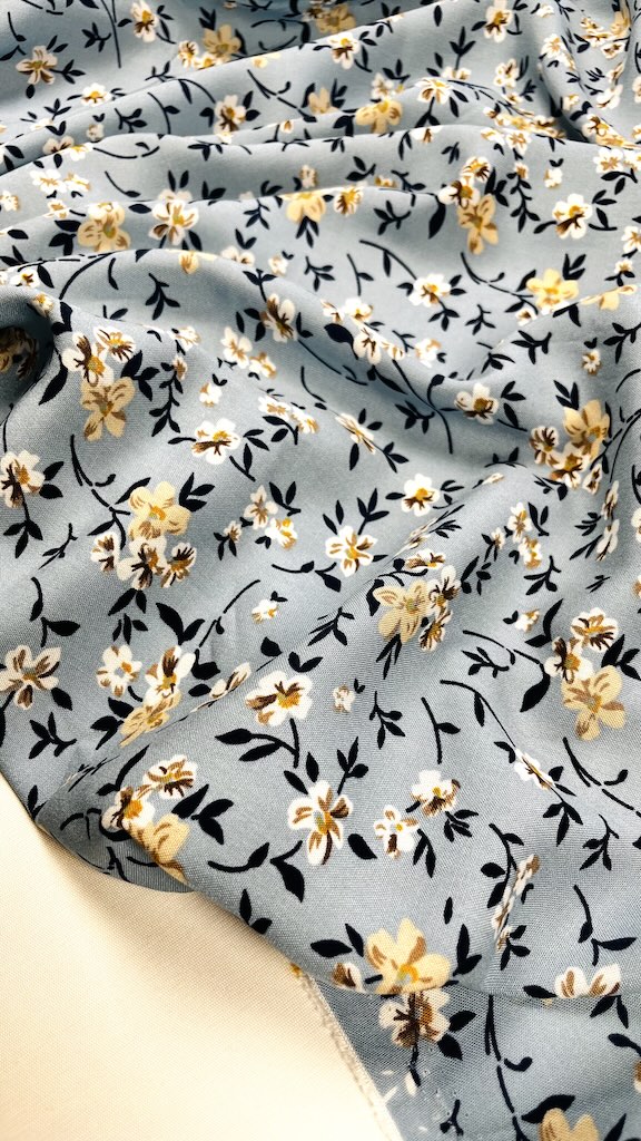 3112600710.4 پارچه نخی Blue Almond Blossom Cotton - Image 1