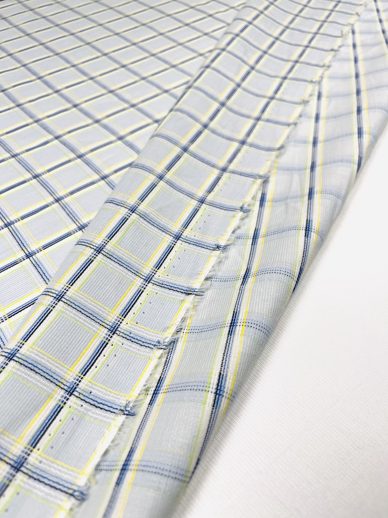1151919.8Width : 160 پارچه تترون Sky Light Multi-Color Woven Stripes Poly-Cotton - Image 1