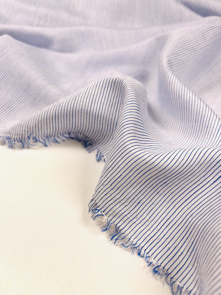 31116366 a پارچه ویسکوز Pinstripe Sky Fine Viscose - Image 1