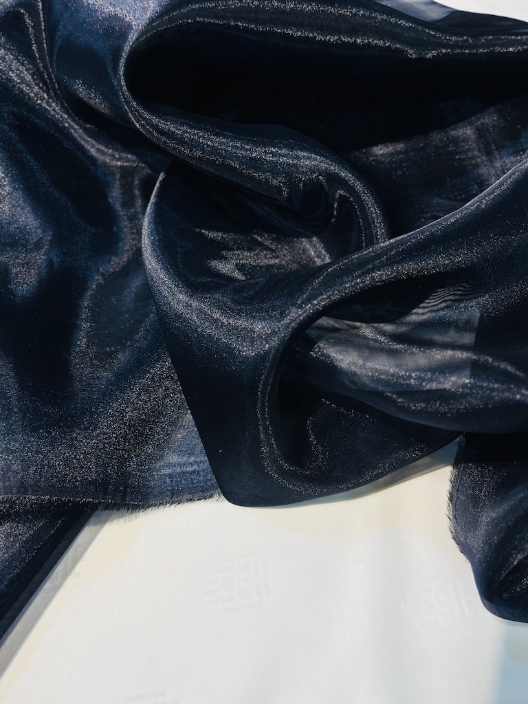 41111866565.83Midnight Blue Organza پارچه ارگانزا Midnight Blue Organza - Image 1