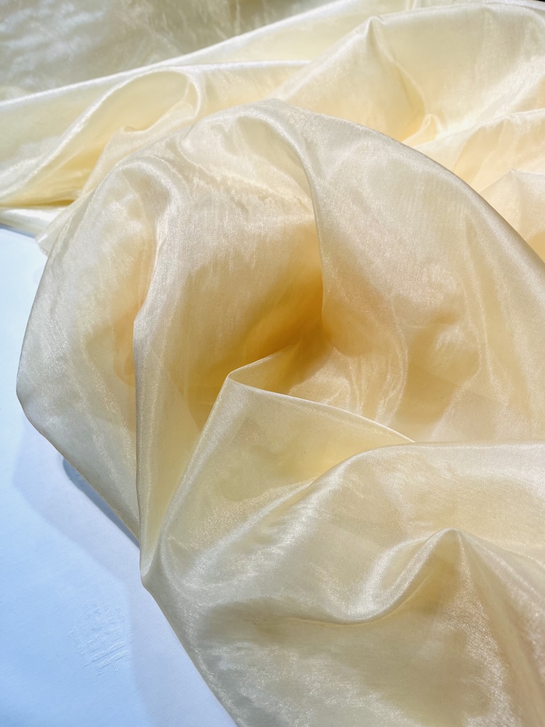 41111866445.83Soft Yellow Organza پارچه ارگاندی Soft Yellow Organdy - Image 1
