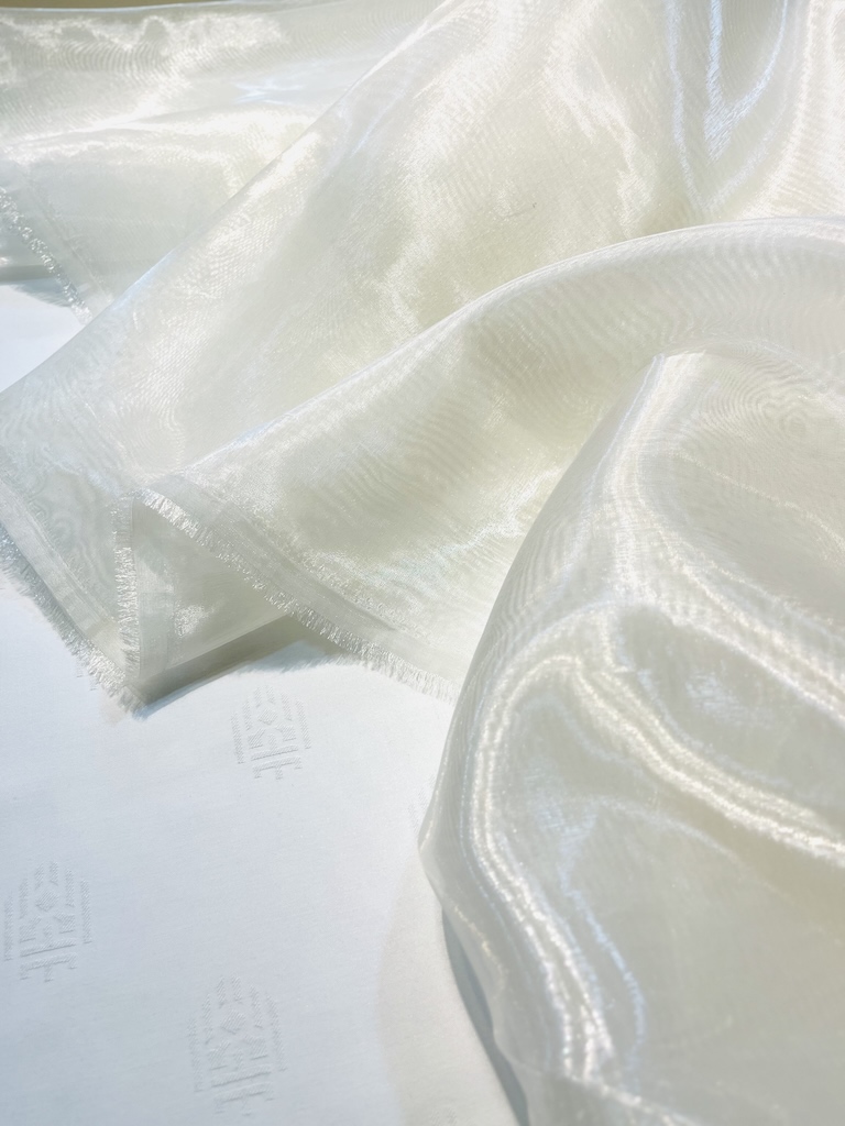 411118666315.83Light Cream Organza پارچه ارگانزا Light Cream Organza - Image 1