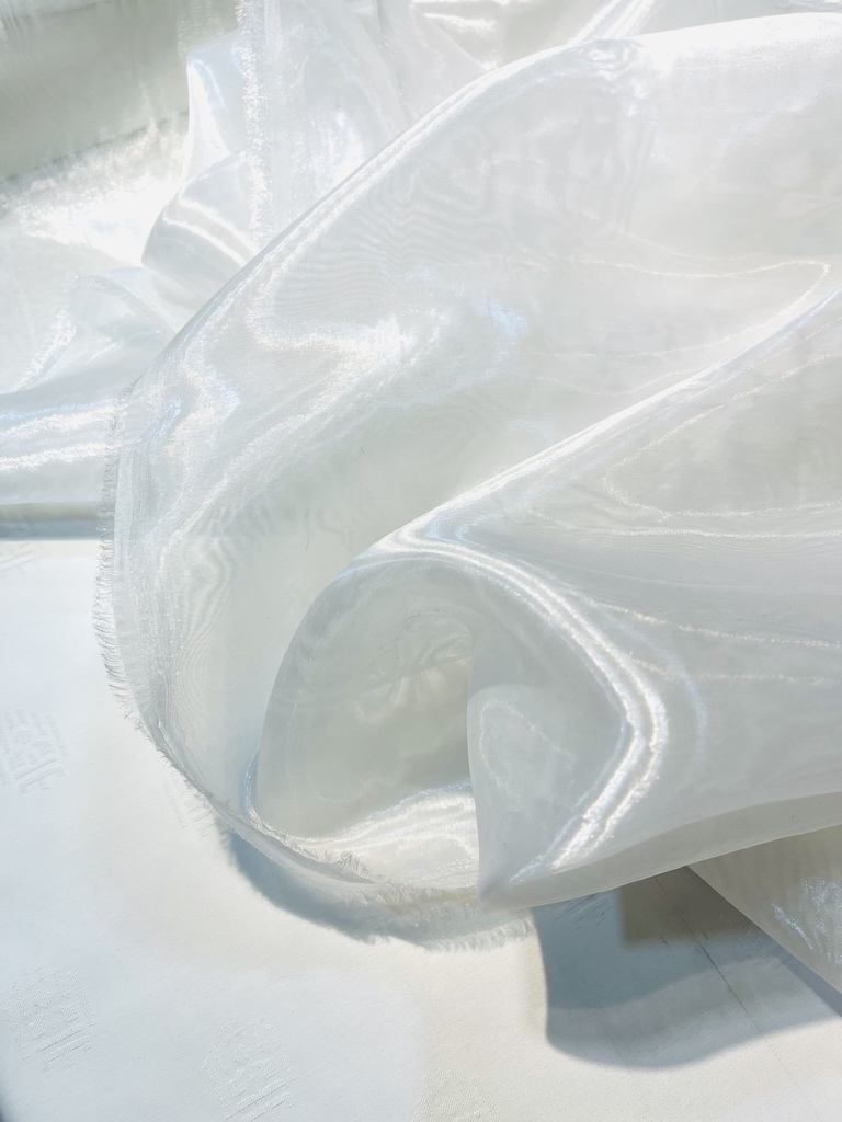41111866655.83Pure White Organza پارچه ارگانزا Pure White Organza - Image 1