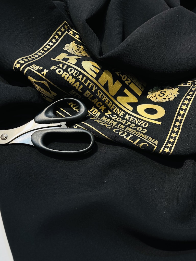 513004690916.32Kenzo Indonesia 150 cm370 g/m پارچه کرپ کنزو مشکی اندونزی Black Kenzo Crepe - Image 1